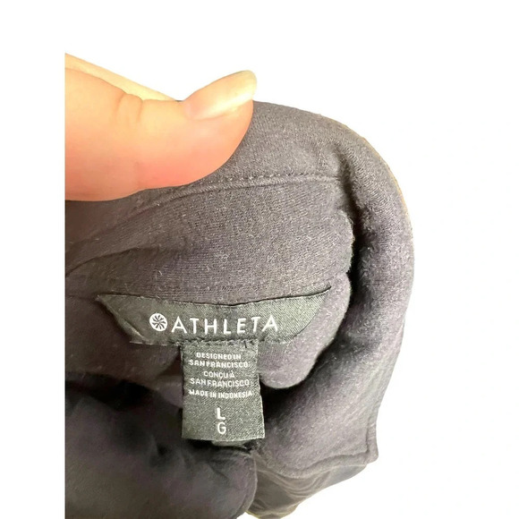 Athleta Retroplush Shirt Jacket in Black Shacket Size Large - Picture 9 of 11